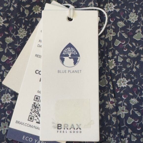 BRAX FEEL GOOD HAROLD NATURAL FLEX BUTTON‎ FRONT SHIRT IN BLUE MEN'S S 37/38 - Picture 11 of 14